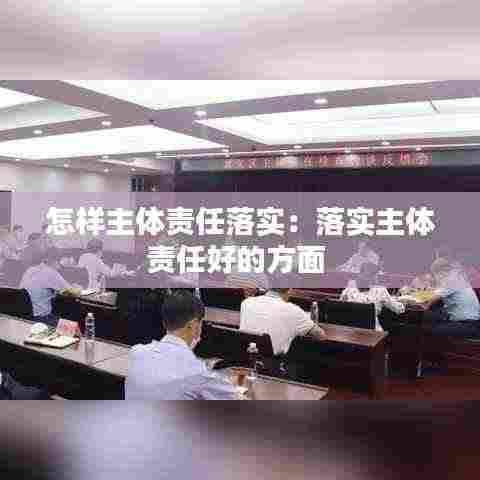 怎样主体责任落实：落实主体责任好的方面 