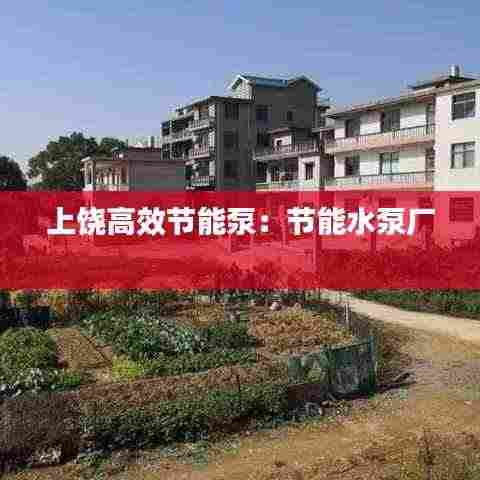 上饶高效节能泵:节能水泵厂