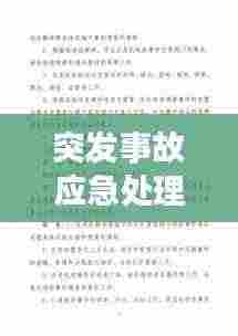 突发事故应急处理救援:突发事故应急处理预案