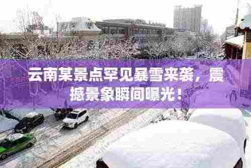 云南某景点罕见暴雪来袭,震撼景象瞬间曝光!