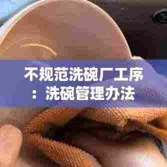 不规范洗碗厂工序：洗碗管理办法 