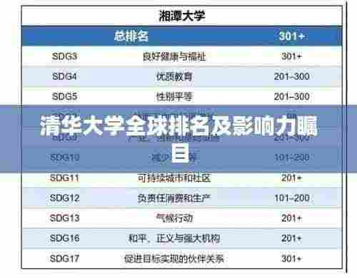 清华大学全球排名及影响力瞩目