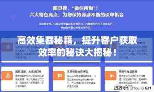 高效集客秘籍,提升客户获取效率的秘诀大揭秘!