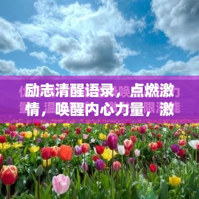 励志清醒语录,点燃激情,唤醒内心力量,激发无限潜能!