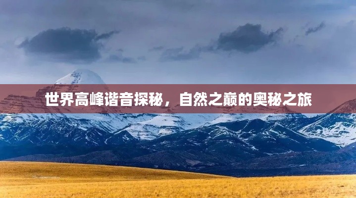 世界高峰谐音探秘,自然之巅的奥秘之旅