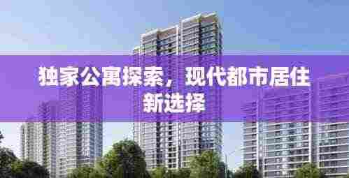 独家公寓探索，现代都市居住新选择