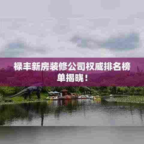 禄丰新房装修公司权威排名榜单揭晓！